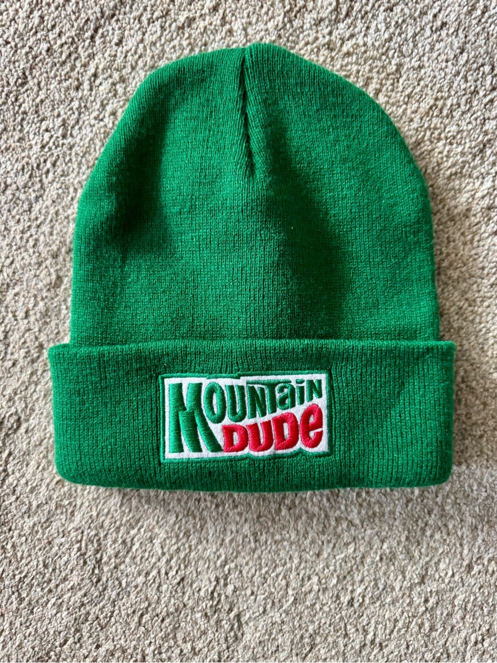 Green 'Mountain Dude' Beanie